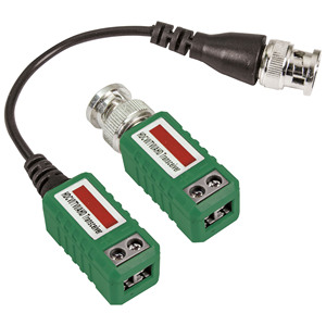 Paire de transducteurs vidéo Balun à 1 canal, longueur 7 pouces, pour transmission par câble coaxial - Product Image 1