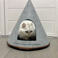 Lit pour chien et chat double usage, écologique, mignon, en fibres solides, pour l'été et l'hiver, mobilier de luxe pour animaux de compagnie, niche-caverne