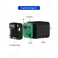 Moteur pas à pas NEMA 17, hybride, 2 phases, Modbus rs232, support de 42mm, 0,7n. m, boucle ouverte intégrée