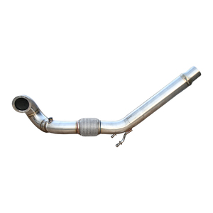 Bajante de escape SS304 de 3,5 "para 2013 + VW Golf MK7 MK7.5 GTI Jettle Seat Leon Cupra 5F/RS 5E <span class=keywords><strong>TFSI</strong></span> Audi <span class=keywords><strong>A3</strong></span> Downpipe - Product Image 5