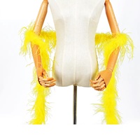 Écharpe blanche plume d'autruche Boa pour femmes maison fête mariage 1ply décor bricolage artisanat vêtements Costume danse robe Cosplay Accecssoy