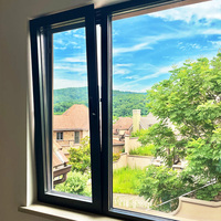 Diseño moderno, de doble acristalamiento marco de aluminio, ventanas abatibles, giro inclinado, Persiana de estilo abierto, cortina, hogar, dormitorio, Villa, uso