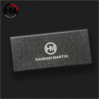 Caja de cartón larga Hannah Martin, se vende por separado sin patrón de reloj, estuche para reloj de esponja negra