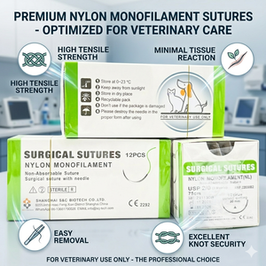 Hilo Quirúrgico Veterinario Estéril de Poliglactina 910, Vicryl, Nylon, Seda y PGA, Calibres 3-0, 4-0, 5-0, 75cm, <span class=keywords><strong>para</strong></span> Práctica Clínica - Product Image 4