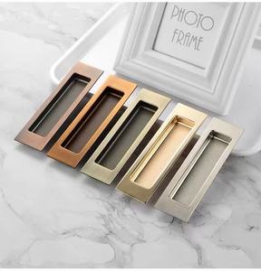 Recessed Cabinet Handle Sliding <strong>Door</strong> Stainless Steel Concealed Pull Durable Drawer <strong>Knobs</strong> for Kitchen - Product Image 1