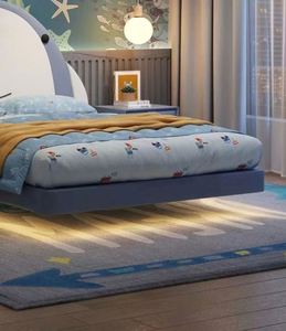 Cama de Día Premium con Estructura 100% de Madera, Tamaño Completo, Diseño de Ballena, Moderna, Resistente, Cómoda, Tapicería de Algodón, Ideal para Espacios Pequeños, Dormitorio Juvenil - Product Image 5