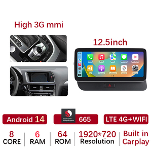 <span class=keywords><strong>Android</strong></span> 14 Qualcomm 665 6 + 64G 10.25 "/12.<span class=keywords><strong>5</strong></span>" lettore Video multimediale per Audi Q5 2009-2017 LHD/RHD GPS navigazione Carplay schermo - Product Image 5