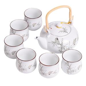 Juego de té de Kung Fu de estilo chino clásico, tetera de cerámica de gran capacidad con características de taza de té para el hogar antiescaldado - Product Image 1