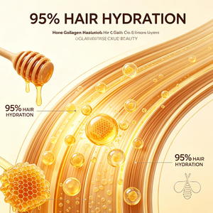<span class=keywords><strong>Aceite</strong></span> Capilar <span class=keywords><strong>de</strong></span> Colágeno con Miel <span class=keywords><strong>de</strong></span> Marca Privada, Sérum Reparador Profundo, Tratamiento Nutritivo Anti-Frizz para Cabello Dañado y Seco, Elixir <span class=keywords><strong>de</strong></span> Brillo - Product Image 5