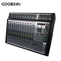 Gooermi DMT12 350W Amplificateur mélangeur audio 12 canaux 99DSP Reverb W/ USB 8ohm & 4ohm Impédance Metal Shell