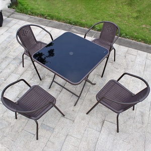 <span class=keywords><strong>Barato</strong></span> plegable al aire libre comedor conjunto restaurante café Muebles <span class=keywords><strong>de</strong></span> Jardín patio muebles <span class=keywords><strong>de</strong></span> ratán - Product Image 6