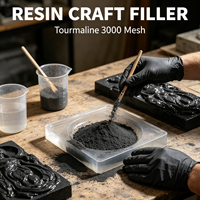 Poudre de tourmaline noire 3000 Mesh, riche en ions négatifs et infrarouge lointain, pour thérapie par sauna, oreillers, artisanat en résine, revêtement et remplissage - Échantillon gratuit