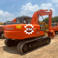 Excavatrice hydraulique sur chenilles d'occasion HITACHI ZX130, 13 tonnes, pour travaux de terrassement et construction, ZX135US-3 ZX120 ZX130W