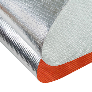 Custom Size Fireproof <strong>Thermal</strong> <strong>Insulation</strong> Fireproofing Aluminum <strong>Fiberglass</strong> Fabric Coated Aluminum Foil <strong>Fiberglass</strong> Cloth - Product Image 1