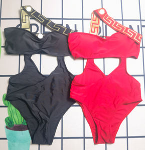 Maillot de bain de fitness pour femmes, <span class=keywords><strong>bikini</strong></span> avec logo personnalisé 3D, échantillon gratuit, ensemble de maillots de bain 2 pièces et col rond, vêtements de plage - Product Image 1