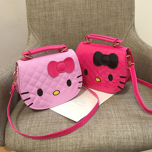 2025 Nueva versión coreana lindo KT gato bandolera Casual princesa bolsa con estilo de moda PU Material versátil para niñas - Product Image 1