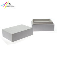 Fabricant d'emballage de Guangzhou Boîte à bagues de mariage en bois pour couple avec doublure en velours laqué blanc mat personnalisé