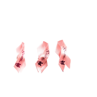 Ruban en satin réglable écologique en gros, nœud personnalisé rose rouge, ruban de sensibilisation au cancer du sein, nœuds sûrs, épingle papillon