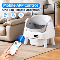 Bac à litière pour chat entièrement automatique, grande capacité, ouvert, intelligent, nettoyage sans effort, contrôle des odeurs, toilette électrique pour chat