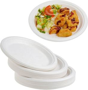 Platos Desechables Ligeros de 7 Pulgadas, Platos Redondos de Bagazo, Opción Sostenible para Cada Comida, Precio de Fábrica al por Mayor - Product Image 1