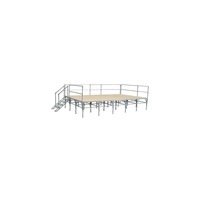 Plateforme de danse carrée modulaire en métal pour l'extérieur avec installation rapide, anti-rouille, 1,22 m x 1,22 m, capacité de charge de 1000 kg