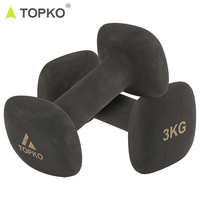 TOPKO Équipement de fitness pas cher, haltères hexagonaux, fabricant, logo personnalisé, ensemble d'haltères en néoprène rose pour femmes avec support