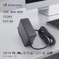 Adaptateur secteur OEM/ODM CE KC FCC 12W 36W 60W 12V 22V 24V 2A 5A AC/DC, prise murale US EU UK AU, alimentation médicale ITE