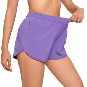Shorts de sport pour femmes, taille haute, leggings de course, doublure élastique, cordon de serrage, entraînement sportif - Product Image 5