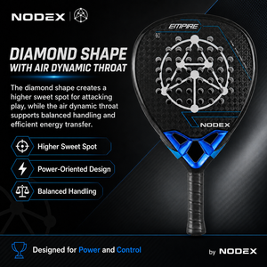 Raqueta de Pádel de Carbono 12K con Diseño Personalizado en Forma de Diamante, Venta al Por Mayor NODEX 2026, Fabricante OEM - Product Image 3
