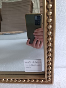 Traditional Arch Gold Wall <strong>Mirror</strong> Decor Vintage Iron Beads Frame Wall <strong>Mirror</strong> Hanging &amp; <strong>Freestanding</strong> <strong>Large</strong> <strong>Mirror</strong> for Home Decor - Product Image 5