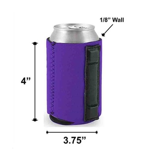 Funda de neopreno aislante para latas de cerveza con logo personalizado al por mayor, soporte magnético delgado para botellas y latas pequeñas - Product Image 2