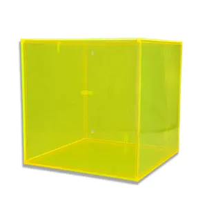 Màu Acrylic Cube Hiển Thị Đứng Quảng Trường 6 Hai Mặt Hộp Perspex Khay Cửa Hàng Bán Lẻ Chủ Lucite Hiển Thị Hộp