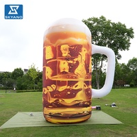 Modèle de tasse à bière gonflable géante personnalisée pour la publicité promotionnelle de festival de bière en plein air