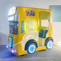 Parc d'attractions 4 places Arcade Simulateur de voiture de course à pièces Kiddie Rides Machine de jeu vidéo Swing Bus Games