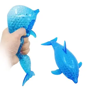 TXL74 Novelty Stress Relief Toys TPR 19cm Squeezing Dolphin Toy Adult Kids Sensory Ball Fidget Toys Dolphin Stress Balls