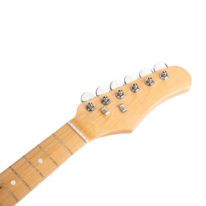 Gecko hot chất lượng dây <span class=keywords><strong>c</strong></span>ụ OEM guitarra electrica kim loại màu đỏ Maple Neck rắn Basswood <span class=keywords><strong>c</strong></span>ơ thể SSS ST guitar điện - Product Image 6