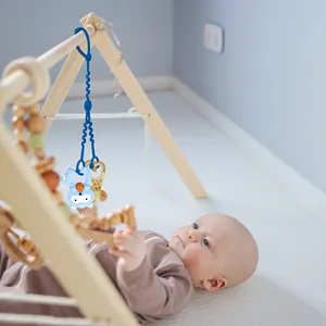 Produk bayi silikon lembut dapat diatur baru klip Dummy Aksesori Mainan Gigit tingkat makanan dapat dikunyah dot bayi rantai tumbuh gigi