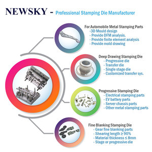 แม่พิมพ์ขึ้นรูปโลหะแบบโปรเกรสซีฟคุณภาพสูง ทนทาน ใช้งานได้ยาวนาน สำหรับงานตัด ปั๊ม และขึ้นรูปโลหะ แม่พิมพ์ยานยนต์ความแม่นยำสูง - Product Image 5