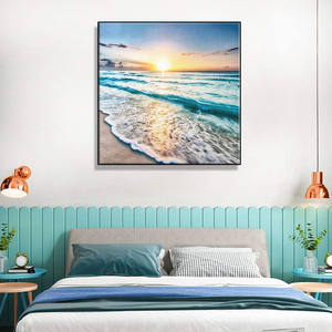 <span class=keywords><strong>Peinture</strong></span> Diamant 5D Personnalisée avec Paysage Marin et Ondes pour la Décoration Moderne de la Maison et Cadeau d'Anniversaire - Product Image 4