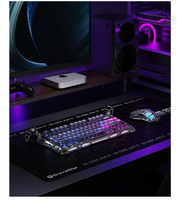 Clavier de jeu mécanique sans fil GravaStar Mercury K1 Pro 75% Tri-mode Gasket Hot Swappable en alliage d'aluminium RGB 8000mAh