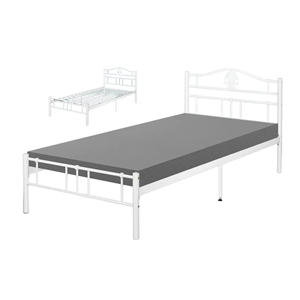 Lit simple en acier avec cadre en fer design moderne KD-1119 peu encombrant et non pliable pour chambre à coucher et dortoir - Product Image 3