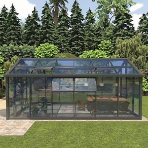 غرفة شمسية معزولة من الألومنيوم مائلة بأربعة مواسم ، شرفة مغلقة للحديقة الشتوية ، شقة مستودع فيلا - Product Image 1