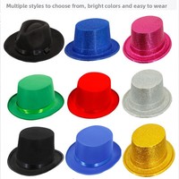Chapeau de magicien jazz noir en feutre tricoté, style Derby, pour homme et femme adulte, idéal pour la plage et les concerts, avec détails or et vert, style juif.
