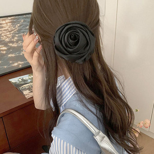 Tocado <span class=keywords><strong>de</strong></span> rosas grandes, bandas elásticas altas para el cabello, lazos para el cabello, accesorios para el cabello <span class=keywords><strong>corto</strong></span> - Product Image 2