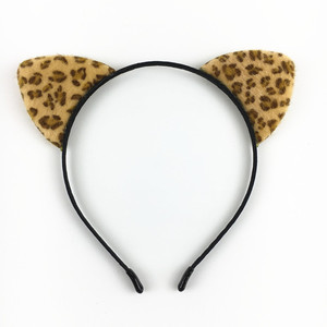 Coreano lindo leopardo estampado gato oreja accesorios para el cabello dulce Super Adorable dibujos animados diadema moda pinza de pelo para Selfie - Product Image 5