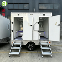 Toilettes mobiles Goeasy, toilettes portables d'extérieur, remorque avec lumière et miroir
