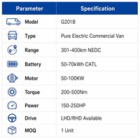 Fourgon électrique LINXYS G201B, capacité de charge 1-10t, longue portée 301-400km, prix bas, charge rapide