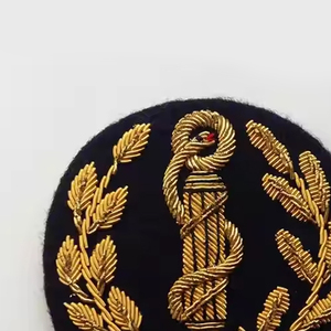 Insignias de Hilo Metálico Bordadas de Moda de Calidad Premium, Parches de Hilo Metálico Bordados a Mano Personalizados de Primera Calidad, Insignias de Moda de Hilo Metálico - Product Image 6