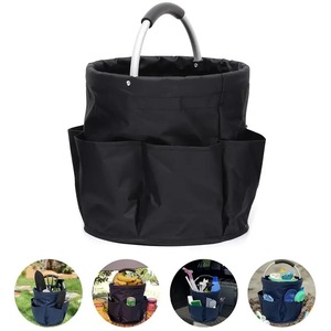 <b>Foldable</b> Oxford Fabric Storage <b>Basket</b> With Handle For Garden Outdoor Use Circle Shape Neatening Storage <b>Baskets</b> - Product Image 4