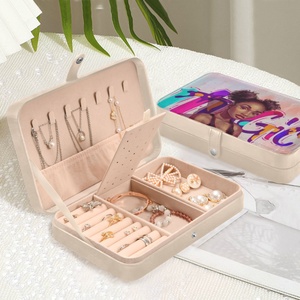 กล่องใส่เครื่องประดับหนังสุดหรู ลดราคาพิเศษ สำหรับใส่สร้อยคอ ต่างหู แหวน เหมาะสำหรับเป็นของขวัญและพกพา - Product Image 5